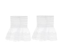 LABRIMP Women’s Chiffon Fake Sleeve, 1 Pair Pleated Wrist, Easy to Sew Decorative Detachable Cuff for Dresses, Halloween Fancy Costume