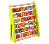 LABRIMP Wooden Alphabet Number Cognition Educational Montessori Table Learning for Boys Fine Motor Skill Development Preschool Activity