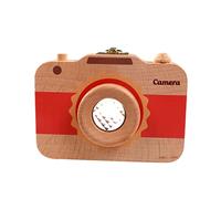 LABRIMP Wooden Camera Shaped Tooth Box Milk Teeth Saving Case Portable Storage for Home Use for Preserving