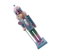LABRIMP Wooden Christmas Nutcracker Ornament Handpainted Traditional Soldier Figure for Tabletop Mantel Shelf Holiday Decor Classic Festive Collectible for Christmas Spirit