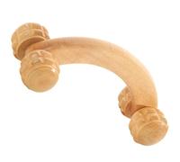 LABRIMP Wooden Massage Roller Tool with Four Rolling Wheels, Manual Handheld Body Massager for Muscle Relief, Back and Foot Therapy, Portable Wood Massage Tool for Legs and Shoulders