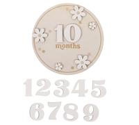 LABRIMP Wooden Monthly Discs Set for Announcement, Smooth Surface Decorative Wood Sign with No Rough Edges, for Newborn Girl and Home Photography on Occasions
