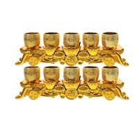 LABRIMP Worship Chalice Elegant Retro Medieval Design with Altar Set 2 Set Plastic Golden Versatile Application to Enhance Solemn Atmosphere for Devotees in Personal and Family Worship