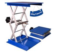 Labsales Heavy Duty Lab Jack stand, Stainless Steel Scissor Lift for laboratory Instruments & Reagent Bottles, Low Profile, Adjustable Height, Capacity Up To 60kg, Multiple Sizes (200mm x 200mm 60kg)
