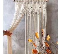 Labstandard Macrame Wall Hanging for Room Divider Blackout Anti-Static and Not Easy to Fluff Handmade Woven Fly Curtains for Doors Boho Decor for Home Bedroom Living Room Wedding Background