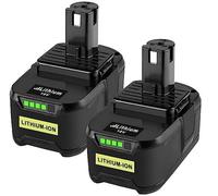 LabTEC 2 Packs RB18L50 18V 5000mAh Lithium Battery for Ryobi 18V Battery BPL-1815 BPL-1820G BPL1820 BPL18151 P102 P103 Battery with Indicator Light