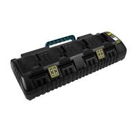 LabTEC 4 Ports Battery Charger for Dewalt, Fast Replacement Charger for 12V/18V/20V 3A Battery compatible with Dewalt DCB104 DCB Series DCB200 DCB201 DCB181-XJ DCB206 DCB207 Power Tool Charger