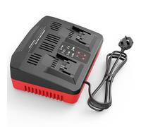LabTEC Battery Charger for EH 18V, LW150 Fast Dual Charging Port for Power Tools (Li-Ion, Simultaneous 2x 18V Battery Charging, LED Status Indicators, Intelligent Management)