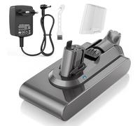 LabTEC Battery for Dyson V11, 25.2V 3900mAh Li-ion Replacement Battery for Dyson V11 (Button Type) V15 SV15 SV16 SV22 with Charger Stick Vacuum Cleaner (Not for Screw Models) with 1 Cover + 1 Brush