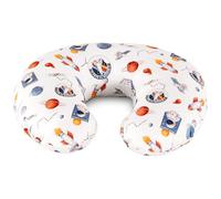 Labtec Small Nursing Pillow for Breastfeeding Baby, Multifunctional Breast Feeding Pillow 100% Cotton Removable Pillowcase, Space Pattern