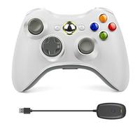 Labtec Wireless Controller for Xbox 360, 2.4GHZ Gamepad Joystick Wireless Game Controller for Xbox 360 & Slim Console and PC Windows XP/7/8/10 (White)