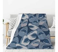 LaBuyGVT Fleece Blanket Angry Sharks Sea Animal Ultra Soft Warm for Home Bed Sofa Couch Chair Outdoor Travel Camping Throw Blankets