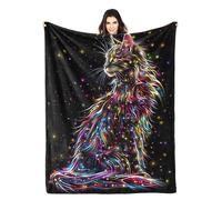 LaBuyGVT Fleece Blanket Colorful Cat Stars Animal Gifts for Kids Girls Boys Cozy for Kids Bed Room Birthday Graduate Decor Throw Blankets