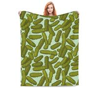 LaBuyGVT Fleece Blanket Pickle Cucumber Gifts for Pickles Lovers for Home Couch Bed Sofa Soft Fuzzy Lightweight Decor es Throw Blankets