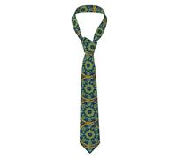LaBuyGVT Men's Necktie Elevate Your Style with Yin Yang Totem Prints - Premium Quality Polyester Fiber Tie