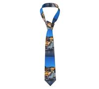 LaBuyGVT Men's Necktie Fashion - Italy Sea At Sunset Printed For Wedding Party Business Formal Meeting Birthday Gift Tie