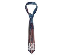 LaBuyGVT Men's Necktie Formal Nobody Fights Alone Lung Cancer Awareness Polyester For Business Dances Groomsmen Tie