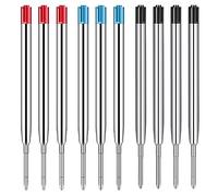 LABUYI 10 Pieces Pen Refills,Pen Refills Ballpoint,Ballpoint Pen Refills,Pen Refill,Ball Point Pen Refill,1.0mm Line Width, 3 Colors
