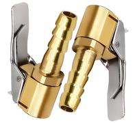 LABUYI 2Pcs Tire Air Chucks,Brass Tyre Valve Air Pump Clip,Air Chuck Tire Inflator Compressor Pump Connect Air Chuck Adapter,Tyre Valve Adapter,for Bike,Motorcycle,Car,Truck,8mm