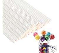 LABUYI 50Pcs Cake Pop Kit, Topper Sticks, Lollipop Sticks for Cake Pops, Candies, Chocolates, Cookies & Dessert, 15cm*3.5mm