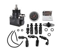 Labwork Universal Adjustable Fuel Pressure Regulator Oil Gauge 100PSI AN6 Fitting Kit