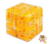 Labyrinth 3-D Puzzle Maze Cube, 3-D Puzzle Maze Ball Labyrinth Cube, Engaging Brain Teaser Toy, Mazes Ball for Stress Relief & Logic Development, Educational Focus Game Gift(Red,1pcs)