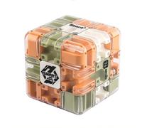 Labyrinth 3D Maze Cube Ball, Spatial Awareness Puzzle Brain Teaser Game, Educational Learning Toys for Stress Relief & Logical Thinking, Family Board Games, Puzzle Cube Gift for Adults & Kids (Orange)