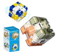 Labyrinth 3D Puzzle Maze Cube, 2 in 1 Ball Bearing Maze Cube, Smooth, Impact-Resistant Materials, Educational Focus Game for Classrooms, Parties, Travel, Gatherings, Turning Logic into Fun (Orange)