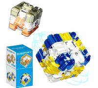 Labyrinth 3D Puzzle Maze Cube, 2 in 1 Ball Bearing Maze Cube, Smooth, Impact-Resistant Materials, Educational Focus Game for Classrooms, Parties, Travel, Gatherings, Turning Logic into Fun (Black)