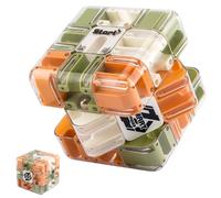 Labyrinth 3D Puzzle Maze Cube,Maslasee Labrynth Maze Cube Game - Magic Rail Brain Teaser Toy for Adults & Kids, Challenging 3D Puzzles for Spatial Awareness and Logic Skill Development (Morandi)