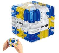 Labyrinth 3D Puzzle Maze Cube,Maslasee Labrynth Maze Cube Game - Magic Rail Brain Teaser Toy for Adults & Kids, Challenging 3D Puzzles for Spatial Awareness and Logic Skill Development (blue)
