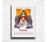 Labyrinth, 80s Movie Print Vintage Nostalgic Film Poster, A4 and A3 Size Frame Options Available,Great Home, Pub, Café, Bar Decoration Wall Art Print, House gift for movie lovers (A3 Framed (White))