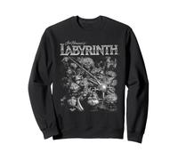 Labyrinth Black and White Characters with Logo Fantasy Movie Sweatshirt