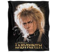 Labyrinth Crystal Ball Silky Jareth The Goblin King Supersoft Blanket Black (One Size)