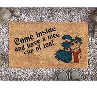 Labyrinth Film Worm Cup of Tea Quote Doormat - Fandom Funny Gift Doormat Pattern Entrance Mat Rubber Anti Slip Washable Welcome Mats Decorative Indoor Outdoor for Home Kitchen Decoration, 16X24 in