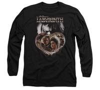 Labyrinth Globes Unisex Long Sleeve T Shirt, Black, Small