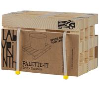 Labyrinth Palette-It Pallet Coasters 12 x 8 cm Set of 4