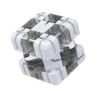 Labyrinth Puzzle Cube for Kids and Adults, 3D Magic Cube Maze Ball Puzzle, Large Complex Brain Teaser Maze Game for Intelligence Training and Stress Relief White-grey