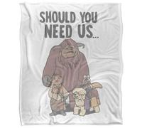 Labyrinth Should You Need Us Silky Supersoft Blanket White/brown (One Size)