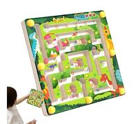Labyrinth Table with Balance Board - Wooden Logical Thinking Training Tool - Labyrinth Board for Learning to Count Numbers | Preschool Kids, Classroom, Living Room