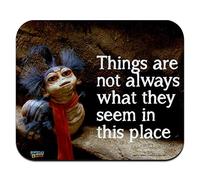 Labyrinth The Worm Quote Thing Are Not Always What They Seem In This Place Low Profile Thin Mouse Pad Mousepad