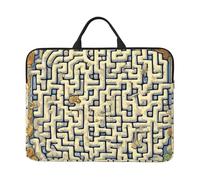 Labyrinth Treasure Map 14-inch Laptop Case,all-over print, Oxford cloth,thickened pearl cotton protection,classic carrying strap