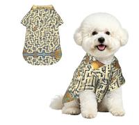 Labyrinth Treasure Map Breathable Hawaiian Dog Shirt Summer Button Up Top for Small Medium Dogs XL