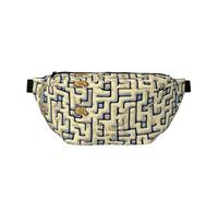 Labyrinth Treasure Map Bum Bag for Men Women, Water-Resistant Fanny Pack with Adjustable Strap (80-150cm), Large Capacity Crossbody Waist Bag