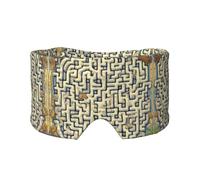 Labyrinth Treasure Map Double-Sided Printed Eye mask, Soft and Light-Blocking, Suitable for Travel and Home