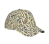 Labyrinth Treasure Map Fashionable Baseball Cap with Adjustable Design, Suitable for Running, Exercise, and Outdoor Sports. Black