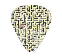 Labyrinth Treasure Map Guitar Plectrums Classical Triangle Bass Acoustic And Electric Guitar Plectrums For Guitarists 12 Pieces