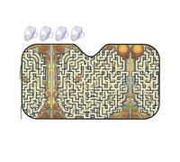 Labyrinth Treasure Map It is a car Windshield Sun Visor, which Does not take up Too Much Space and Protects The Environment Inside The car.