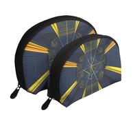 Labyrinth Treasure Map Moon Cosmetic Bag, Travel Makeup Pouch, Portable Waterproof Cosmetic Pouch for Girls Women., Multidimensional Space, One Size