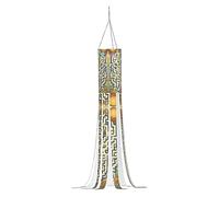 Labyrinth Treasure Map Pack Halloween Ghost Windsocks Flag with Lights Hanging Lights Decor for Patio Garden Party